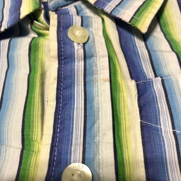 GAP / ROOTS OUTFIT Striped Shirt + Cargo Pants + Crew Sweatshirt - Picture 5 of 9